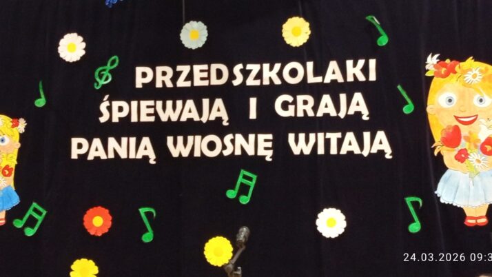 Konkurs „Przedszkolaki śpiewają i grają, Panią Wiosnę witają”.